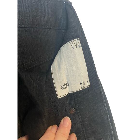 R13 Sequin Boyfriend Jeans Women's 26 Black Denim Distressed - Picture 9 of 14